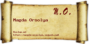 Magda Orsolya névjegykártya